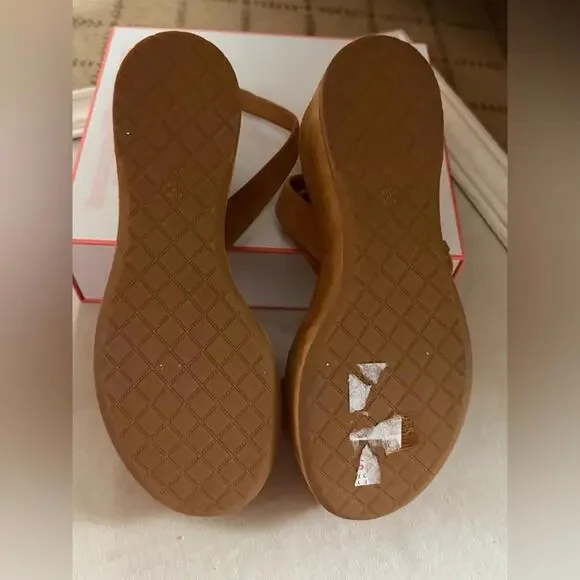 Chanel Brown Suede Platform Wedge Sandals 40 - Picture 9 of 9